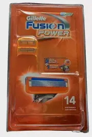 Gillette Fusion Power Razor Blades - 14 Cartridges
