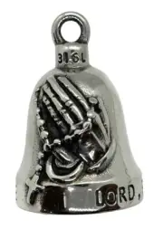 Stainless Steel Religious Motorcycle Ride Bell Praying Hands 59