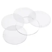 PMMA Blank Acrylic Discs 2.5 Inch with 4.2mm Hole for Vinyl Project 5pcs