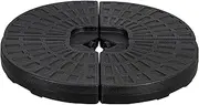 Amazon Basics HDPE Round Fan-Shaped Hanging Umbrella Base for Patio – Black
