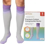 [ZenToes] Compression Socks for Women & Men, Knee High Socks with Targeted Cushioning