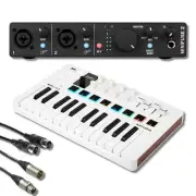 Arturia MiniLab 3 Compact MIDI Keyboard and Pad Controller with Arturia MiniFuse