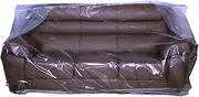 [Wowfit] Furniture Cover – Dust-Proof Moving Bag for Sofa, Moving Boxes – Clear & Odorless Plastic Bag for Moving – 4mil Thick Sofa Cover – 92W x 42D x 62/41H Inches