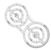 Double-Circle Circle Template Sewing Ruler Double-Circle Design Quilting Temp...