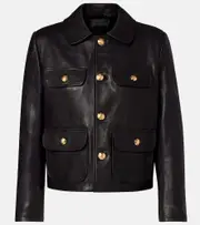 [Nili Lotan] Nili Lotan Chamonix leather jacket AU 14 black