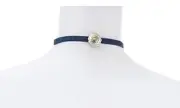 The Sak Two-Tone Concho Charm Necklace , Denim/Silver NWT