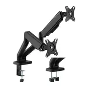 BRATECK Cost-Effective Spring-Assisted Dual Monitor Arm Fit Most 17'-32' Monitor Up to 9KG VESA 75x75,100x100(Black)