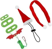 BUGUUYO Adorable Lizard Costuming Hat Pet Leash Lizard Wings Decorative Dress Accessory