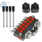 6 Spool 11 GPM Hydraulic Backhoe Directional Control Valve w/ 2 Joysticks NEW