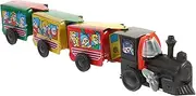 Vintage Iron Train Decor 3 Carriages Wind up Educational Toy No Battery Required for Safety