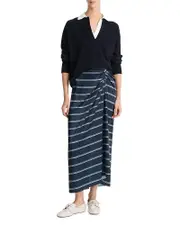 Vince Contrast Collar Polo Sweater