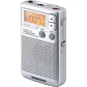 SANGEAN DT-250 AM FM Stereo Pocket Radio with Speaker Earphones Beltclip