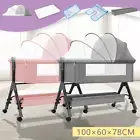 4 in 1 Baby Bassinet Bedside Sleeper w/ Mosquito Net Portable Crib for Newborns