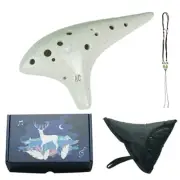 12 holes Ocarina Ceramic Alto C Key C Flute for Beginners Musical Instrument 1PC