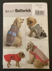 NEW! Butterick Sewing Pattern B5157 Pet Dog Coats (Sizes XS-M) Uncut FF