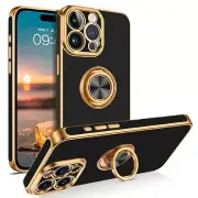 For iPhone 15 Pro Max Shockproof Ring Holder Rugged Heavy Duty Phone Case Cover