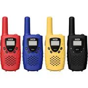 XCD 0.5W UHF CB Handheld Radio 4 Pack (Red/Blue/Yellow/Black)
