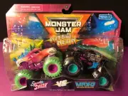 Monster Jam Truck SPARKLE SMASH vs MAX-D 1:64 Series 3 Nitro Neon 2023 Walmart