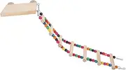WOONEKY Parrot Ladder with Perch Platform for Birds for Parakeets Cockatoos and Macaws Safe and Fun Training Play Stand