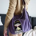 歲末 特價二手名牌包 美國品牌MARC BY MARC JACOBS 個性紫色醜娃肩背包 帆布包 美國購入 包包