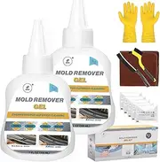 BARINOX Mould Remover Gel Kit - 10 in 1 Powerful Cleaner for Grout, Washing Machine, Tile, Shower, Kitchen Sink, Refrigerator Seals, Caulk, Bathroom, Toilet & Cleaning Brushes, Cloth and Gloves 400 ML