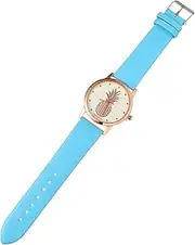 [NIYANGLE] Pineapple Pattern Quartz Watch for Women Casual Wrist Watch with Leather Strap Stylish Design for Daily Wear and Events Random Color Selection