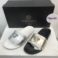 在飛比找蝦皮購物優惠-Versace 黑標 黑白兩色 燙金 燙銀 立體女王頭 防水