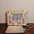 Disney100 Mickey & Friends Classic All-Over Print Iridescent Zip Around Wallet