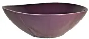 DIANE VON FURSTENBERG Home Pebblestone Eggplant Medium Round Serving Bowl New