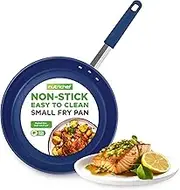 NutriChef Frying Pan 20cm, Non Stick Frying Pan, Induction Pan, Professional Home Cookware, Silicone Handle, Stain-Resistant, and Easy to Clean