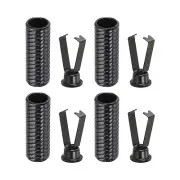Shoelace Tips, 4Pcs Shoelace Head Tips for DIY Shoes String, Black Style C
