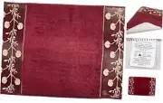 Popular Bath 970449 OMBRE ROSE, BATH RUG, BURGUNDY Bath Rug Burgundy