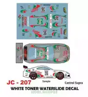 JC-9207 White Toner Waterslide Decals For Custom 1:64 Diecast Cars