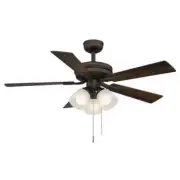 Hampton Bay Sinclair II 44 in. Indoor Oil Rubbed Bronze LED Ceiling Fan + Light
