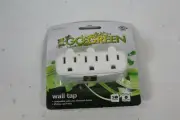 GoGreen Power 3 Outlet Wall Tap White Adapter GG-13000TW