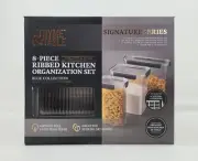Thyme & Table 8 Pc Signature Series Airtight Pantry Storage Container Set Blue