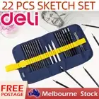 Deli Drawing Sketch Set Charcoal Pencil Eraser Art Craft Painting Sketching Kit