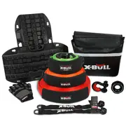 X-BULL Winch Recovery Kit 12Pcs Recovery Tracks Snatch Strap Soft Shackles Ring