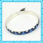 Brighton Florabella Leaf Bangle Bracelet White Blue Silver NWT $62