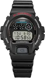 [Casio] G-Shock DW6900U-1D Black Band Men's Digital Watch, Grey Dial, 53.2 × 50 × 18.7 mm