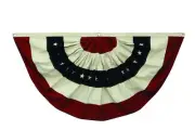 Creative Co-Op Fabric Flag Wall Décor in Half Circle Design