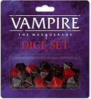 Renegade Games Studio Vampire: The Masquerade Dice Set - for Vampire: The Masquerade Roleplaying Game, Multicolour