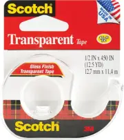 Scotch Transparent Tape Gloss-.5"X500" 144-3M