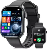 2024 Smart Watch 1.85'' Fitness Tracker, Waterproof, Sports Modes, Mobiles