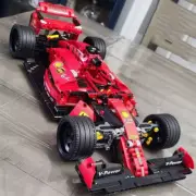 1200Pcs High-Tech Formula Cars 023005 Red F1 Building Blocks Sports Racing Cars