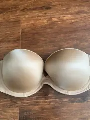 NWT LE MYSTERE 855367 UNDERWIRE STRAPLESS BRA 38DD NUDE REG$65 SORRY-NO STRAP