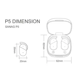SANAG P5 藍牙耳機 開車 健身 運動 跑步 通話 無線 迷你 隱形 入耳式