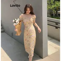 在飛比找蝦皮商城優惠-Lovito女用休閒小碎花圖案涼爽舒適洋裝 LNE54539