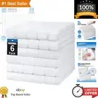 Absorbent Microfiber Hand Towels 6 Pack - Lint-Free & Quick Drying 25'' x 15''