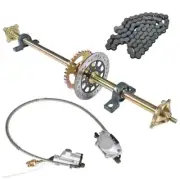 Go Kart Rear Live Axle Kit Sprocket Hub Brake Assembly Chian Disc 29" 32" 44"